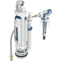 Geberit type 290-383 affleurant intérieur avec 2 quantités - raccordement à l’eau universel - 3/8 - mamelon en laiton - chromé brillant
