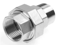 STD Inox 316 331 raccord union 3-pièces joint plat  MF 1/4 x 1/4 (sachet 10st)