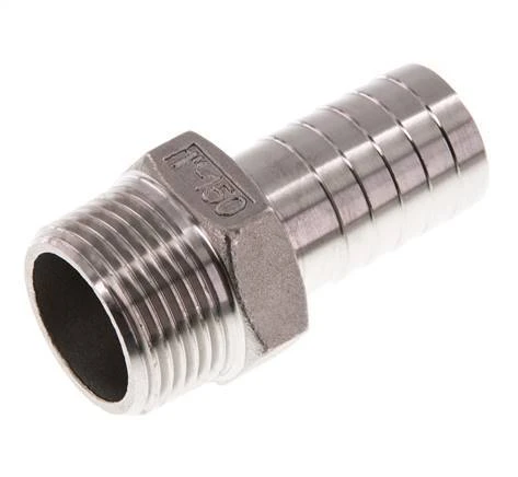 STD Inox 316 337 slangpillaar M 4/4 x 25 mm (zak 10st) - prijs per stuk - prijs per stuk
