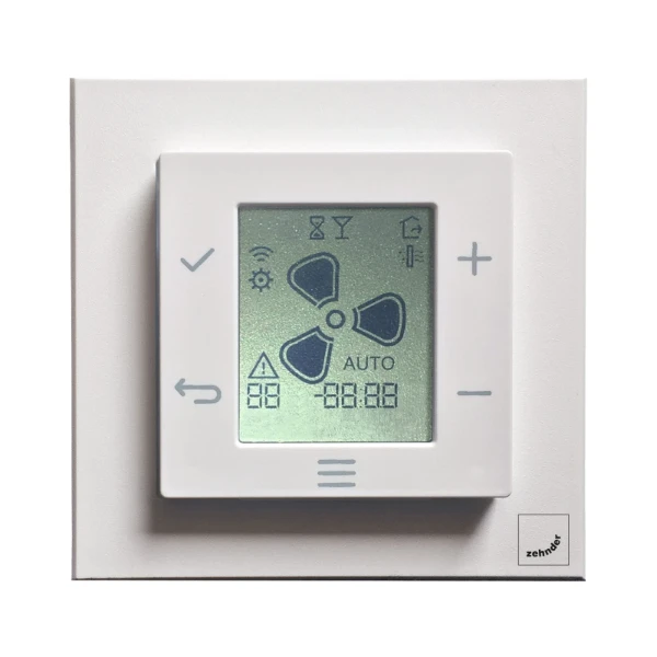 Zehnder EVO Sense - draadloze bediening met LCD scherm