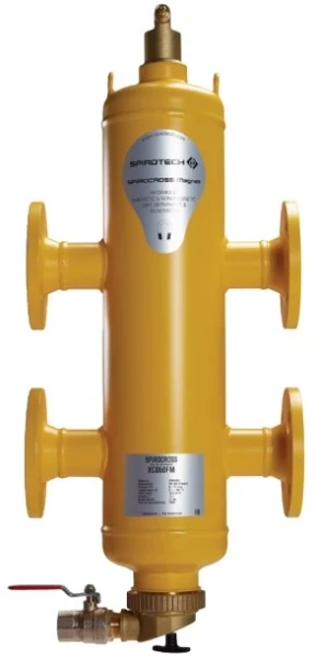 Spirotech SpiroCrosslucht & vuilafscheider met magneet DN 080 Flens P max. 10 bar T max. 110 °C