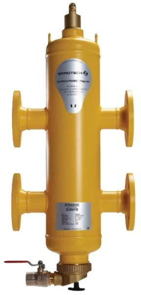 Spirotech SpiroCrosslucht & vuilafscheider met magneet DN 150 Flens P max. 10 bar T max. 110 °C