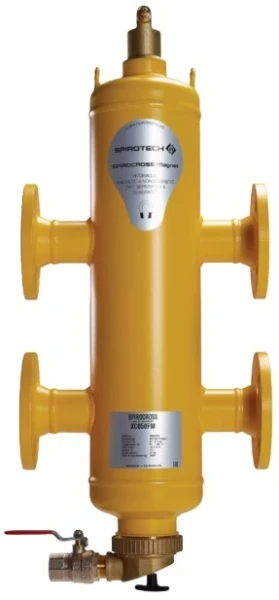 Spirotech SpiroCrosslucht & vuilafscheider met magneet DN 200 Flens P max. 10 bar T max. 110 °C