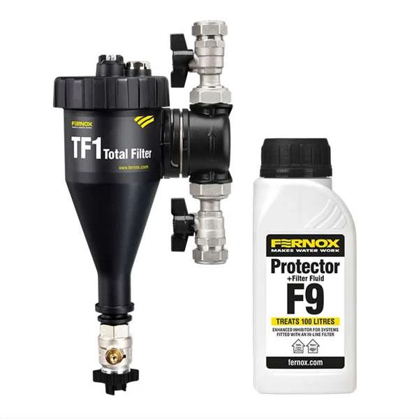 Fernox TF1 Total Filter 3/4 x 3/4 met Protector+ filter fluid F9 265 ml - prijs per set