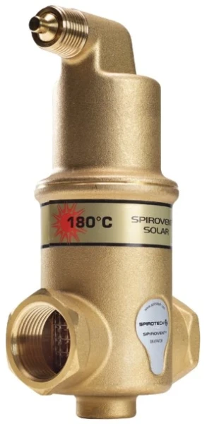 SPIROTECH Spirovent luchtafscheider Solar Auto Close horizontaal 5/4"F