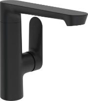 Hansa Hansagenesis mitigeur de lavabo avec poignée latérale - avec clic-clac - noir mat