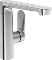 Hansa Hansagenesis mitigeur de lavabo avec poignée latérale - avec clic-clac - acier brossé