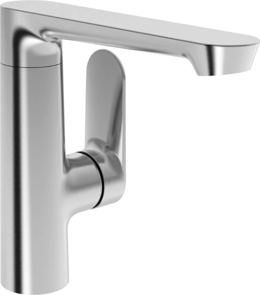Hansa Hansagenesis mitigeur de lavabo avec poignée latérale - avec clic-clac - acier brossé