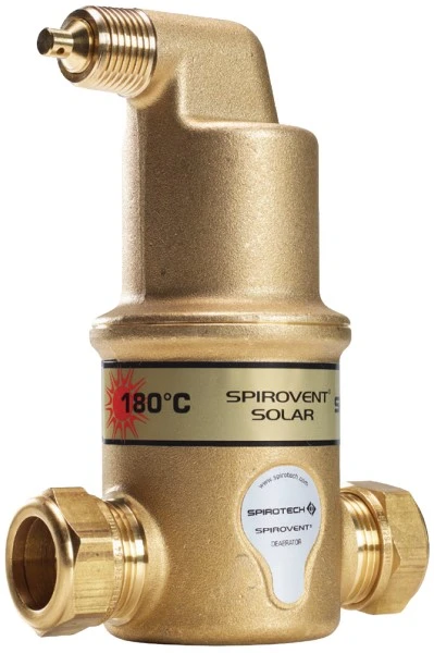 Spirotech Spirovent luchtafscheider Solar Auto Close horizontaal FF 3/4 x 3/4