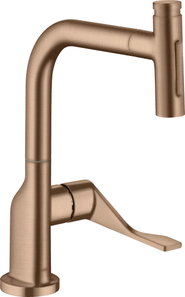 AXOR Citterio Select Mitigeur évier bec extrac. avec sBox Brushed Red Gold