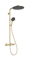 Hansgrohe Raindance Alive S Puro Showerpipe 300 mm 1jet EcoSmart+ avec thermostat Ecostat Element - Polished Gold Optic