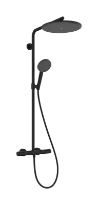Hansgrohe Raindance Alive S Puro Showerpipe 300 mm 1jet EcoSmart+ avec thermostat Ecostat Element - Matt Black