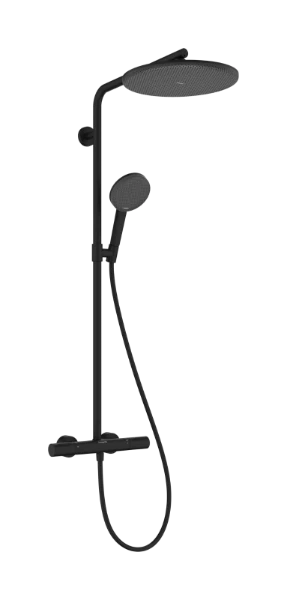 Hansgrohe Raindance Alive S Puro Showerpipe 300 mm 1jet EcoSmart+ avec thermostat Ecostat Element - Matt Black