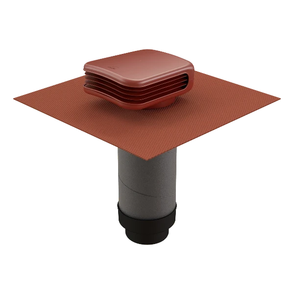 Ubbink Valetis geïsoleerde dakdoorvoer type C en D 160/125 mm - rood