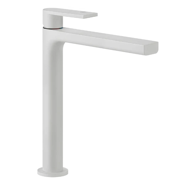 Gessi Via Manzoni mitigeur lavabo réhaussé sans vidage - blanc mat