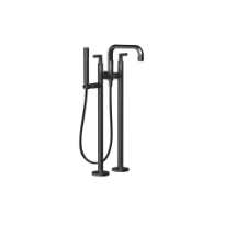 Gessi Inciso mélangeur bain apparent set de finition - Brass Brushed PVD - avec douchette