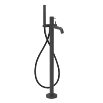 Gessi Bath316 Partie apparente pour mitigeur bain-douche sur pied avec douchette et flexible. Noir XL