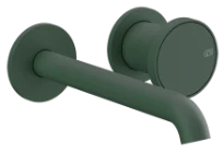 Gessi Origini mitigeur lavabo mural sans vidage avec bec court - Matte Agave - insert avec finition inclus