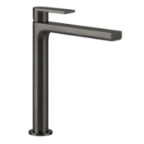 Gessi Via Manzoni mitigeur lavabo réhaussé sans vidage - Black Metal Brushed PVD