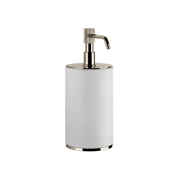 Gessi Venti20 distributeur de savon à poser - Nickel PVD - blanc