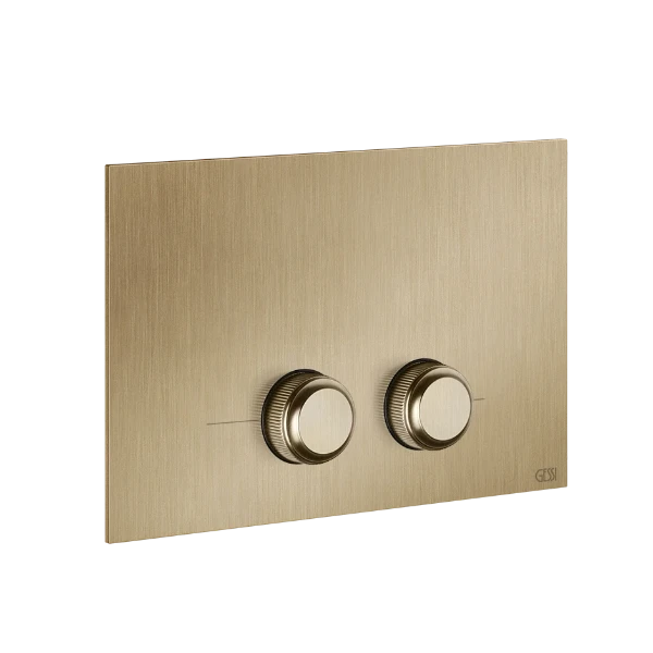 Gessi Inverso plaque de commande pour Geberit Sigma 8 et Sigma 12 - Warm Bronze Brushed PVD