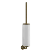Gessi Venti20 porte-brosse mural - Antique Brass - blanc