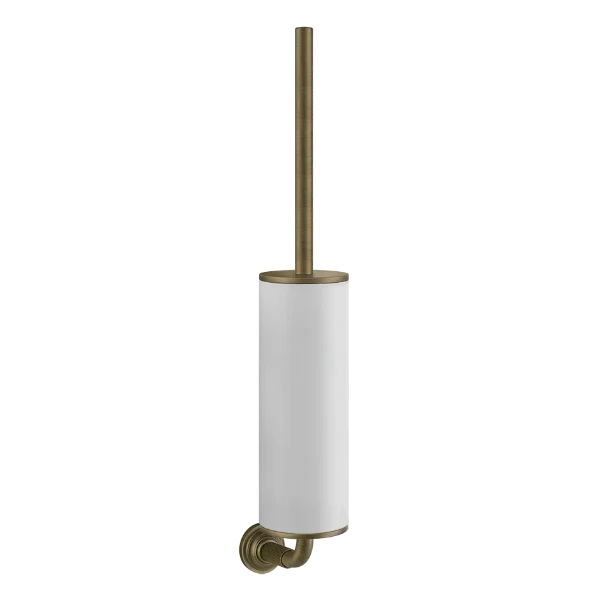 Gessi Venti20 porte-brosse mural - Antique Brass - blanc
