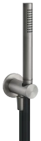 Gessi Shower Sets 316 Ensemble comprenant: sortie coudée murale, douchette anticalcaire et flexibles 1,50 m. Steel Brushed