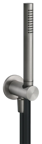 Gessi Gessi316 doucheset met wateraansluitpunt en handdouche antikalk met flexibel 1500 mm - Steel Brushed