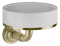 Gessi Venti20 porte-savon mural - Brass Brushed PVD - blanc