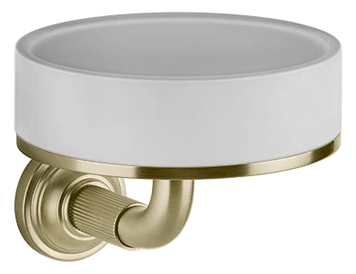 Gessi Venti20 porte-savon mural - Brass Brushed PVD - blanc