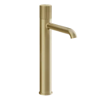Gessi Habito Rigato mitigeur lavabo réhaussé sans vidage - Brass Brushed PVD