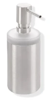 HEWI distr.d.savon (verre) av. support, acier inox. brossée
