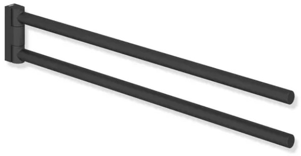 Hewi 162 porte-serviette, doublee, revêtement poudré, noir mat