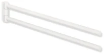 HEWI porte-serviette , dbl.,revêtu poudre, blanc mat