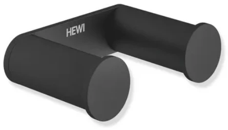 HEWI dubbele haak,gepoedercoat mat zwart