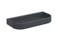 HEWI tablette av. trous d'écoulement, amovible,ed.mat, gris anthracite