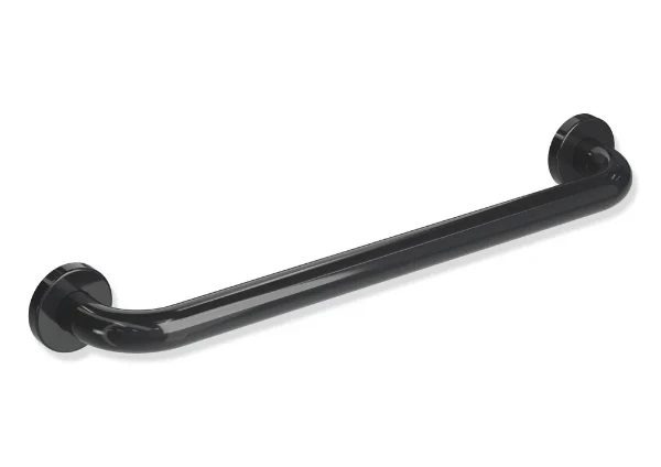 90 HEWI badhanddoekenhouder,A=457mm, bevestiging met rozet, diepzwart