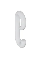 HEWI crochet , mobile,p. vestiaire, s`adapte aux ø33mm,EM, blanc de sécurité