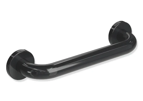 Hewi 477 poignée de bain,A=300mm,fixation avec rosace, noir foncé