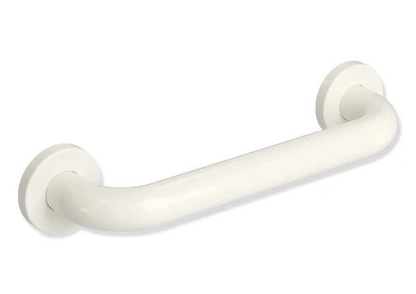 Hewi 477 poignée de bain,A=300mm,fixation avec rosace, blanc pur