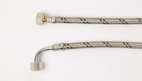Fixaflex OIL flexible mazout avec coude FF 3/8 x 1/4 - 1000 mm - étanchéité conique