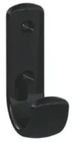 HEWI crochet pour vestiaire ,72x22x47mm noir foncé