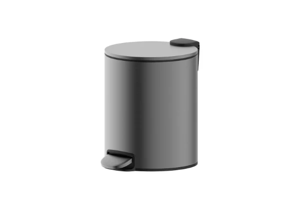 Procasa Vivo afvalemmer met pedaal 205 mm - Gun Metal PVD - staal mat PVD