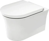Duravit White Tulip toilette suspendue HygièneFlush 370 x 540 mm - blanc - sans rebord - fixation caché inclu