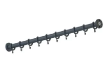 HEWI tringle à rideau ,ø33,L=1000, BA1.1, 10 anneau,EM, gris anthracite