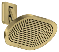 Axor ShowerSphere douche de tête 370 x 220 mm - mural - avec bras de douche 105 mm - laiton brossé