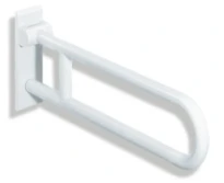 HEWI barre d`appui relevable ,L=750mm blanc de sécurité