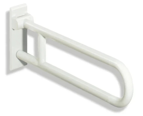 HEWI barre d`appui relevable ,L=750mm blanc pur