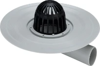 Viega Advantix terrasafvoer met bladvanger horizontale afvoer 50 mm